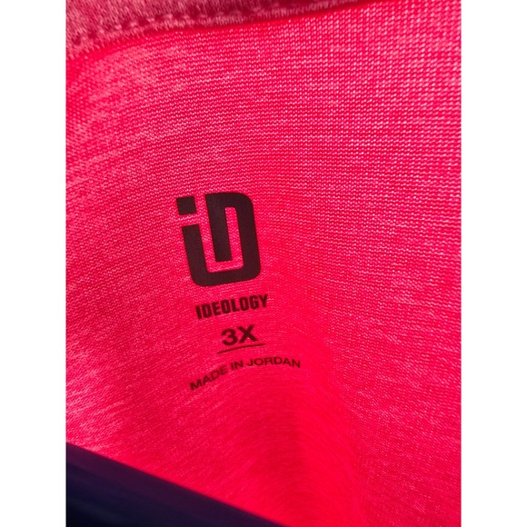 Ideology Womens Plus 3X Molten Pink Performance V-Neck T-Shirt 100177032WN NEW - Picture 6 of 6